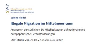 S. Riedel 2011 1 Illegale Migration Mittelmeer